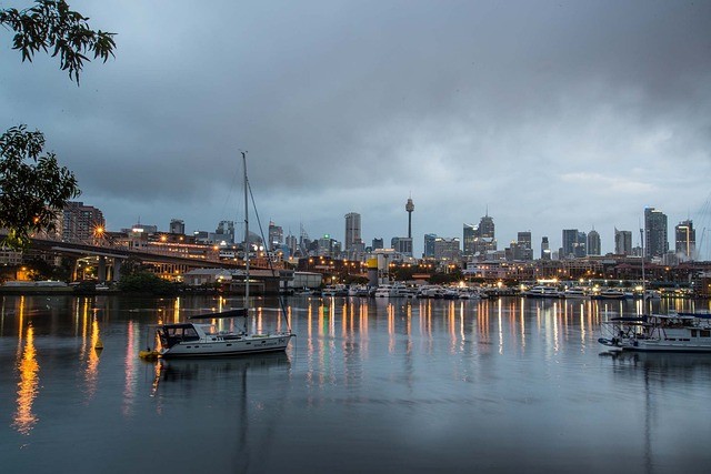 Sydney Harbour storm clouds