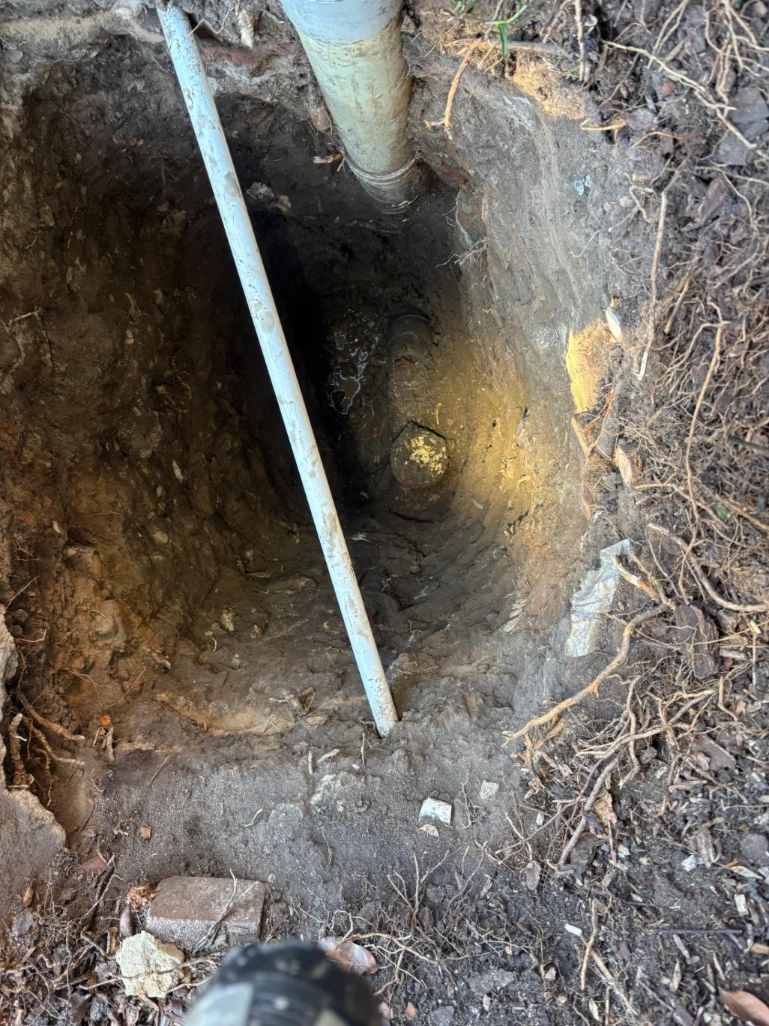 View down Sewer hole