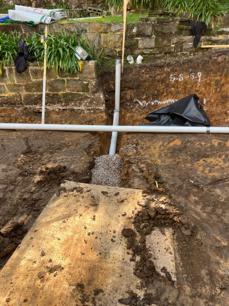 Excavation for drainage project in Narrabeen
