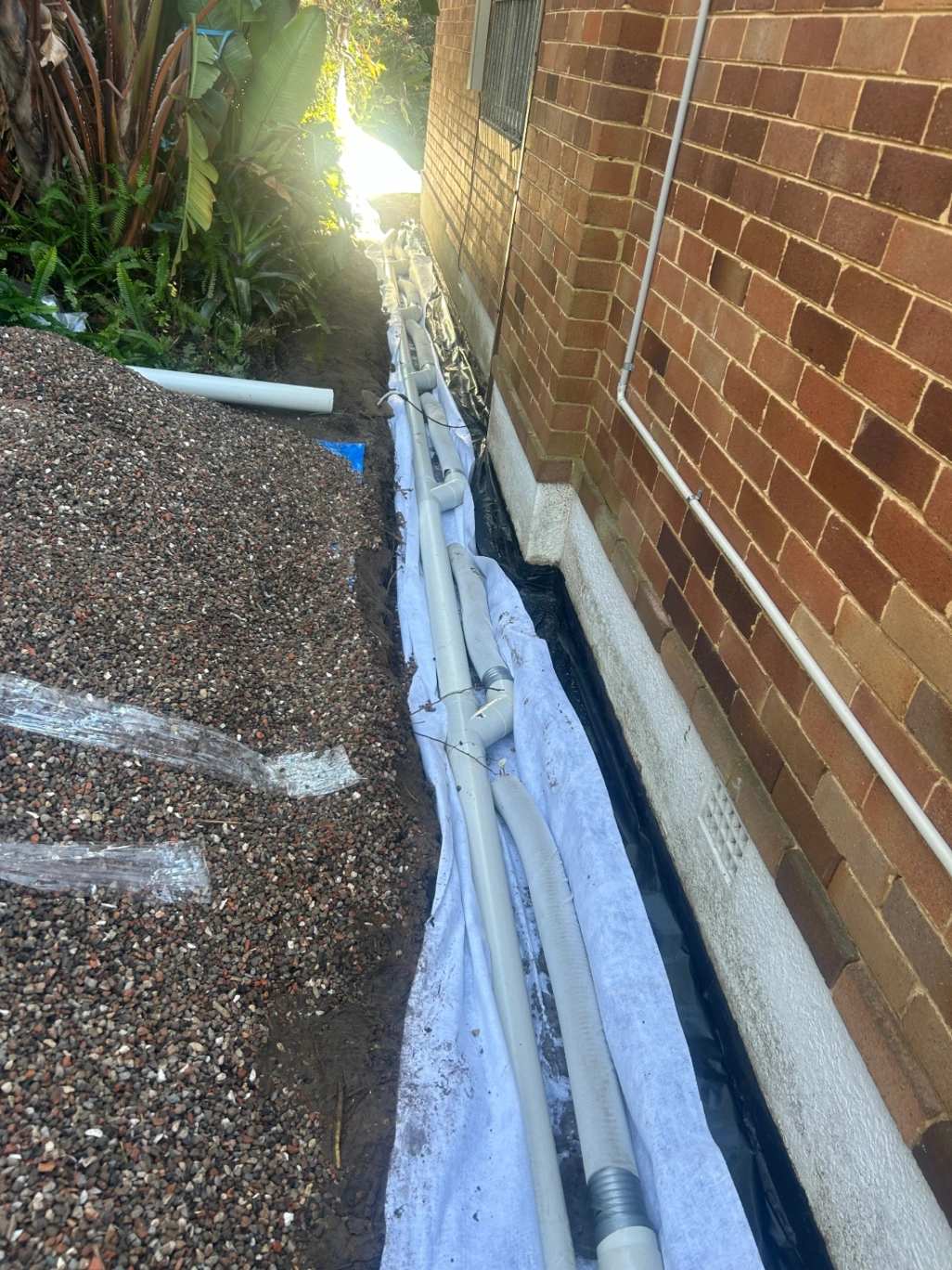 Sub-Soil Drainage Installation & Waterproofing – Beverley Park