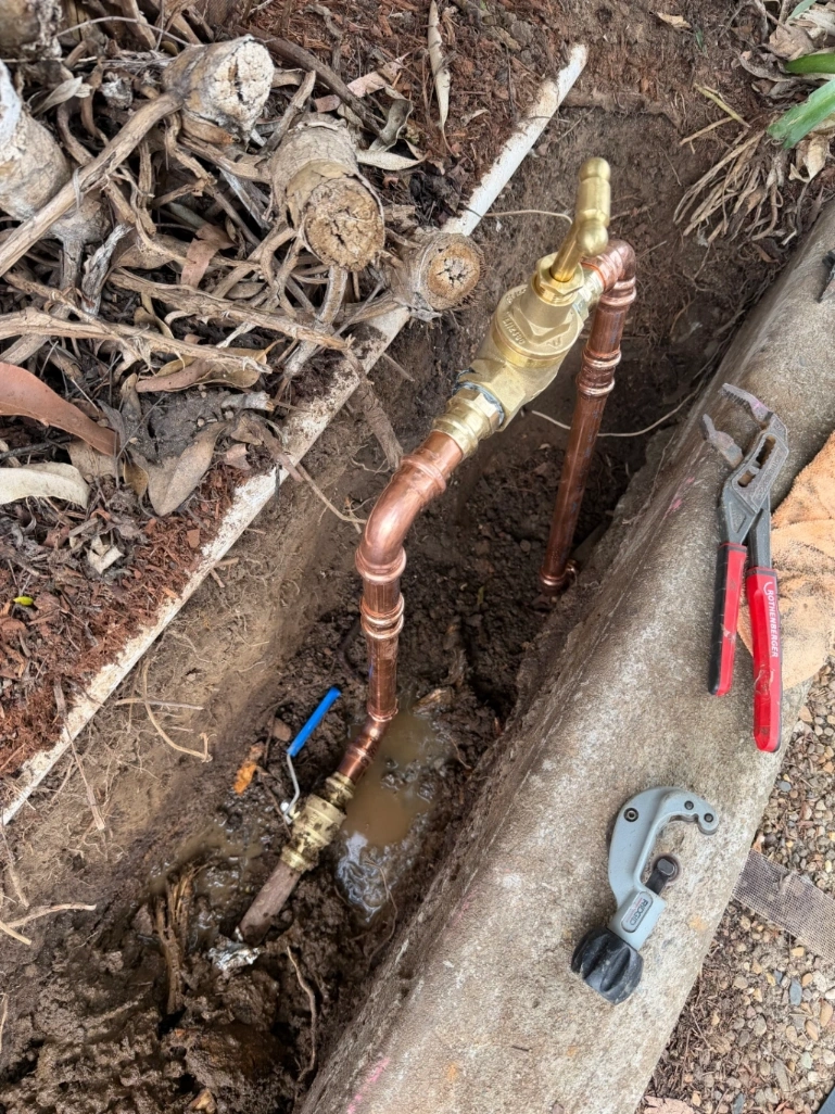 Exposing the Water Line to Get Access