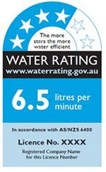 WELS Water Rating Sticker