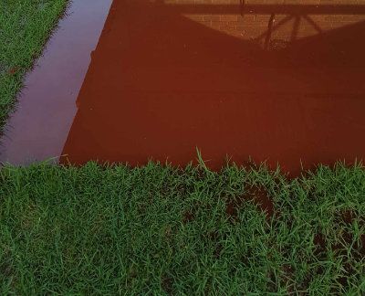 Flooded lawn