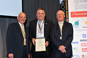 Dennis Mutton, Craig Schmidt and Colin Dunsford AM