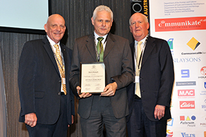 Dennis Mutton, Mark Wieszyk and Colin Dunsford AM