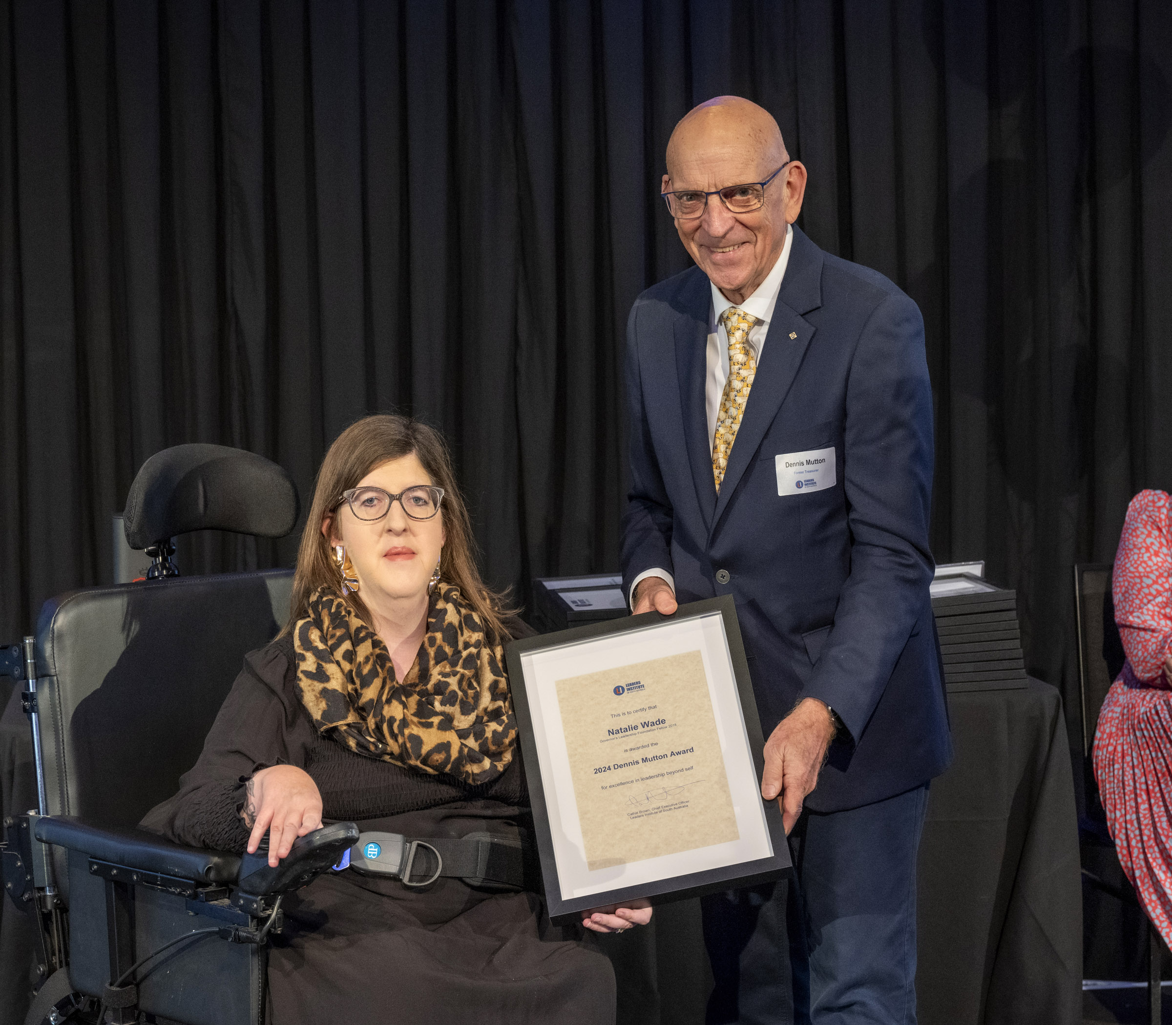 Natalie Wade FGLF 2018 and Dennis Mutton 