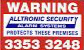 Security Warning Stickers