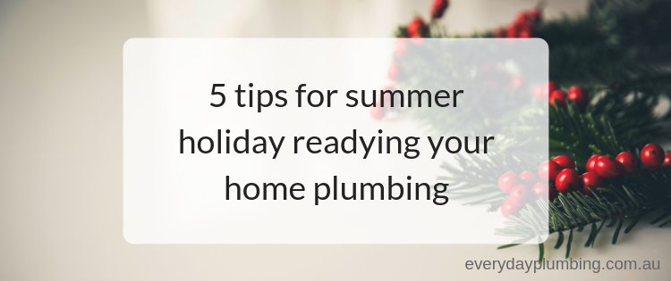 5 tips for summer holiday readying your home plumbing
