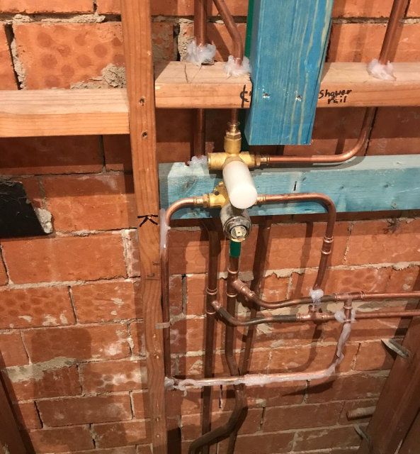 Shower plumbing Shower plumbing