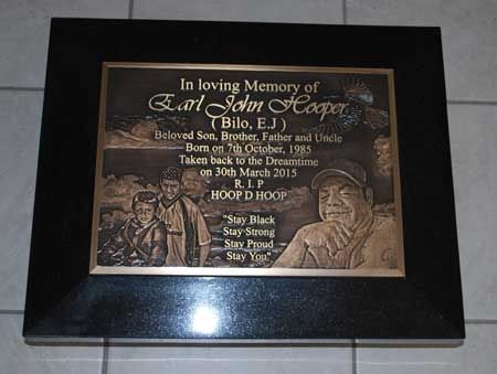 Grey scale bronze memorial plaque