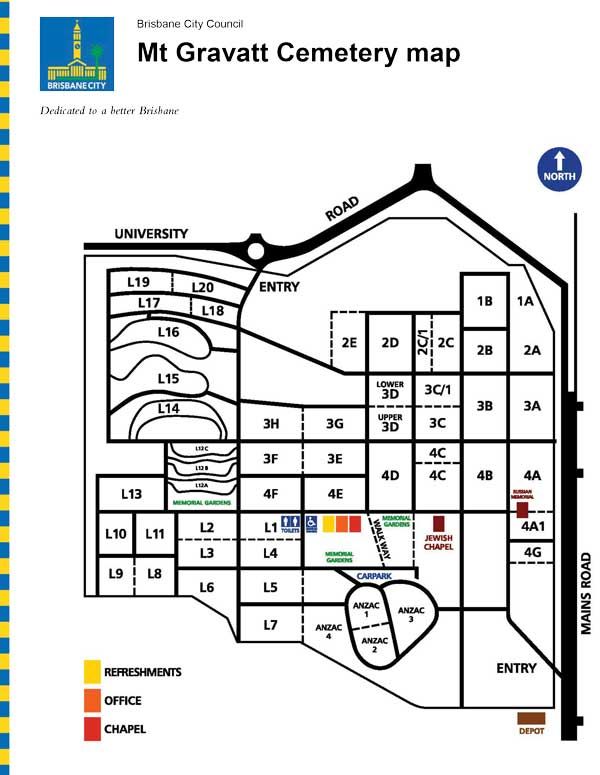 Mt Gravatt Cemetery and Crematorium Map Mt Gravatt Cemetery and Crematorium Map