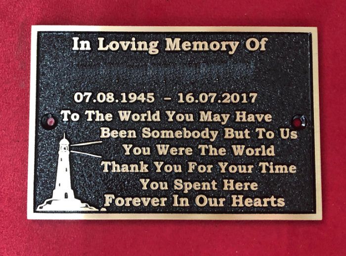 Bronze Memorial Plaque