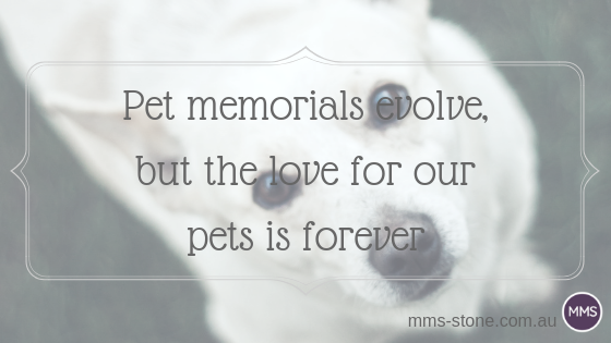 Pet memorials evolve, but the love for our pets is forever