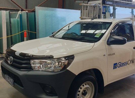 GlassOne Warehouse and vehicle