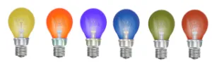 Coloured light bulbs