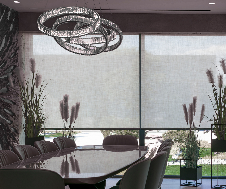 custom roller blind installation in sunshine coast home