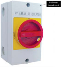 PVPower branded DC isolators