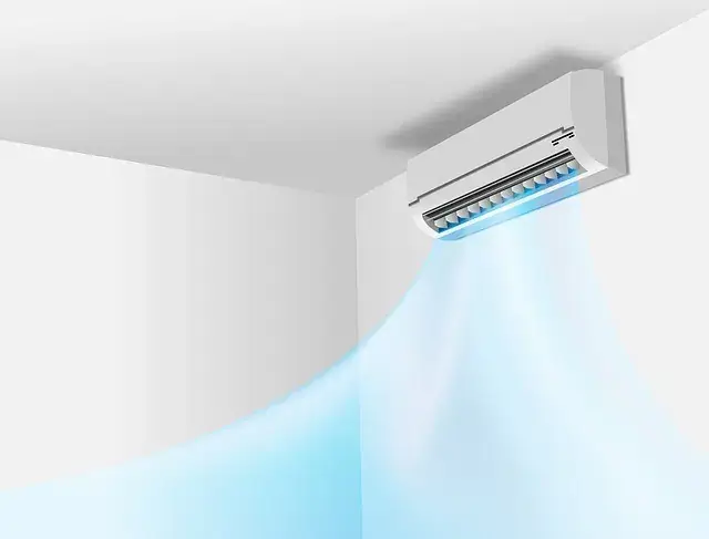 air conditioner with visible airflow