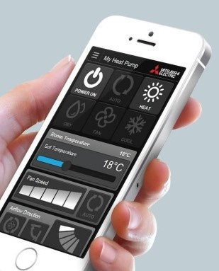 Mitsubishi Electric Wifi control app on phone
