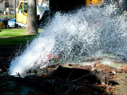 Burst pipe in a commercial site