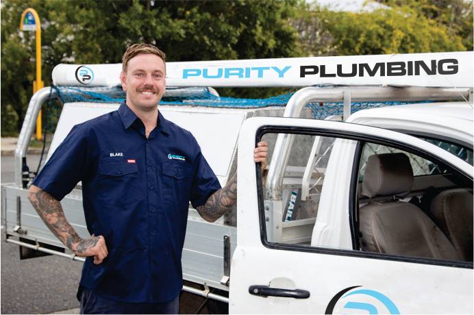 Purity Plumbing gas fitter and ute