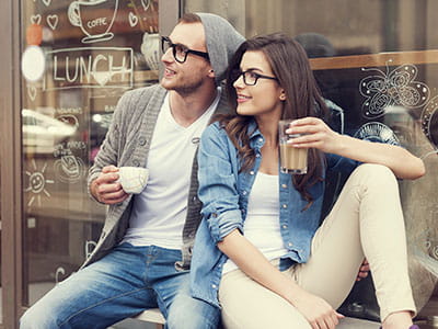 Couple wearing glasses Couple wearing glasses