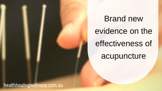 Brand new evidence on the effectiveness of acupuncture