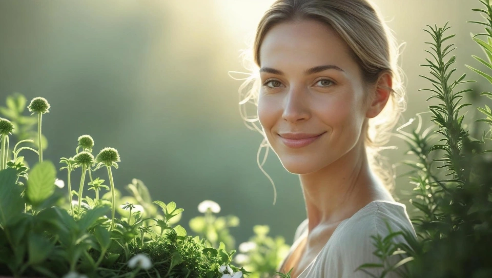 Woman smiling banner