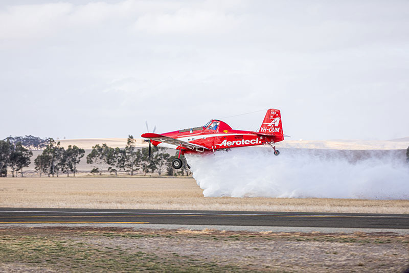 Cessna Landing At Clare Valley Aerdrome