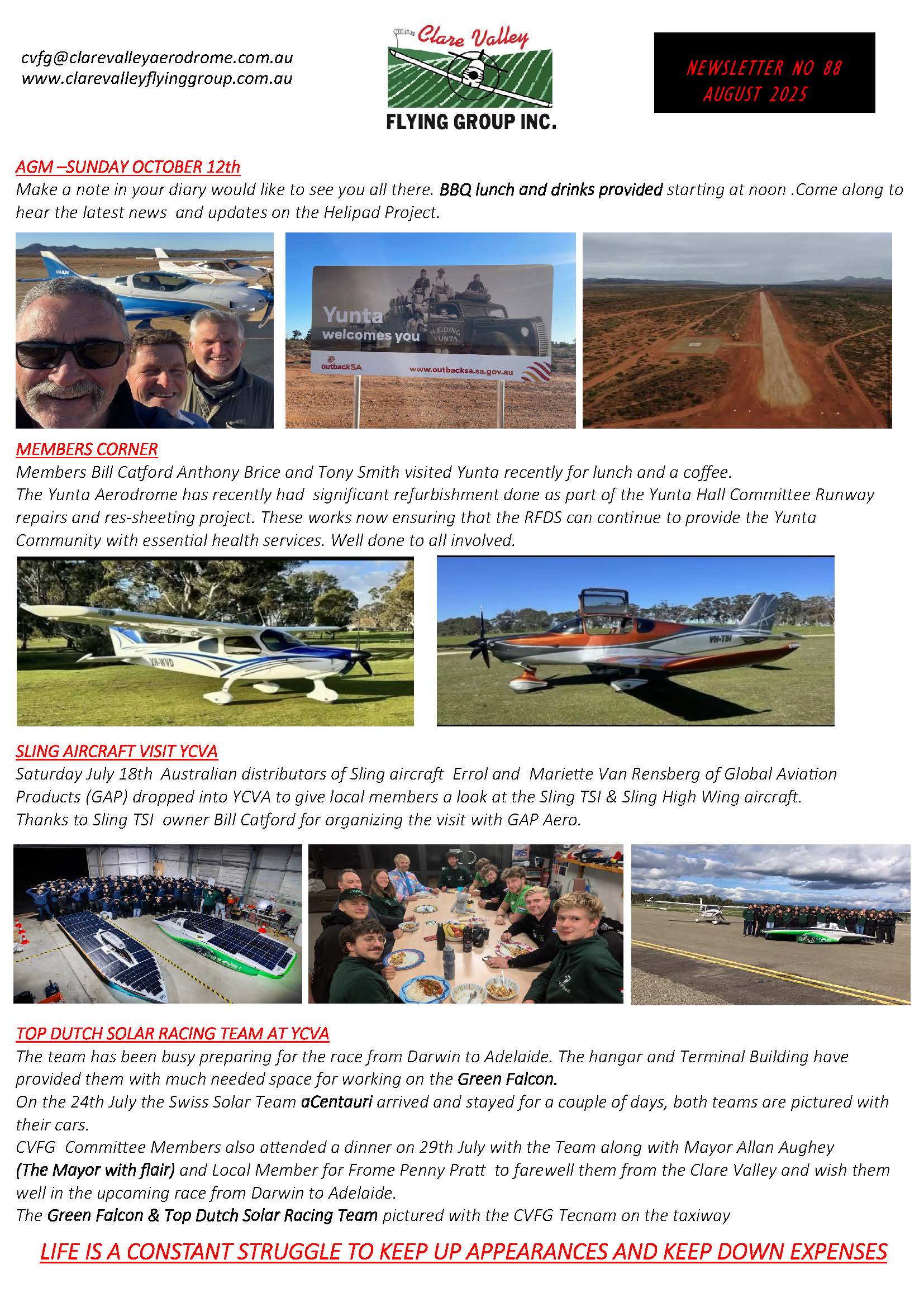 CVFG latest newsletter