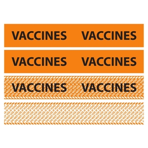Example of custom orange tape with text added
