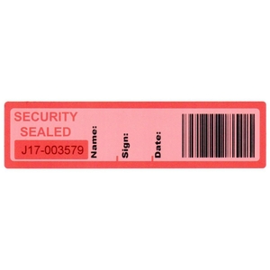 Security label with additional custom information added