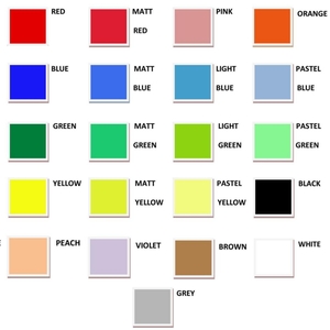 Example of available colours