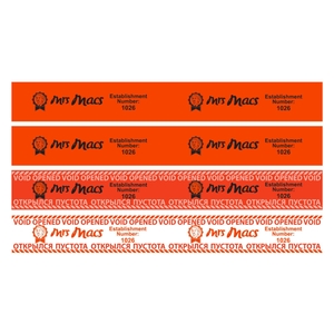 Example image of orange coloured custom tape