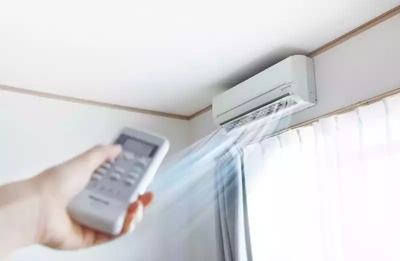 remote control with air conditioner blowing air