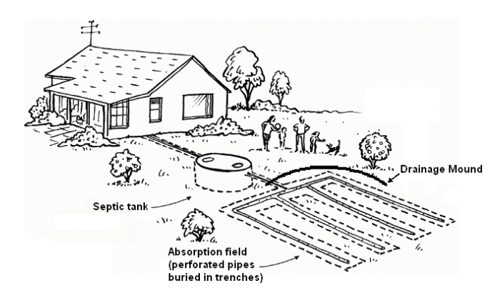 absorpton /spetic trench