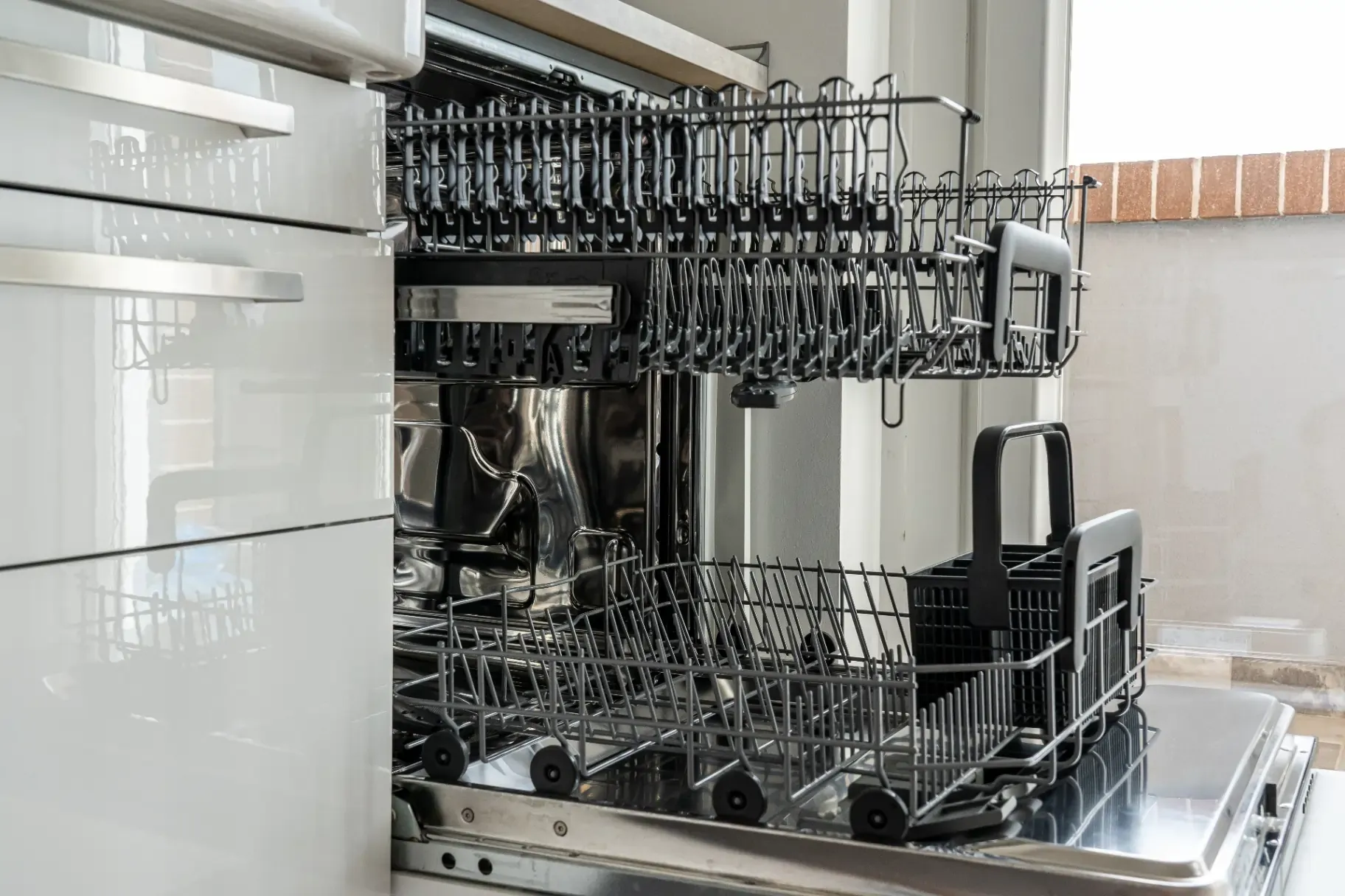 open dishwashing machine