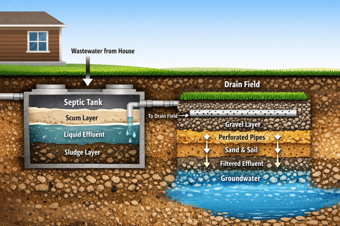 diagram of a septic system