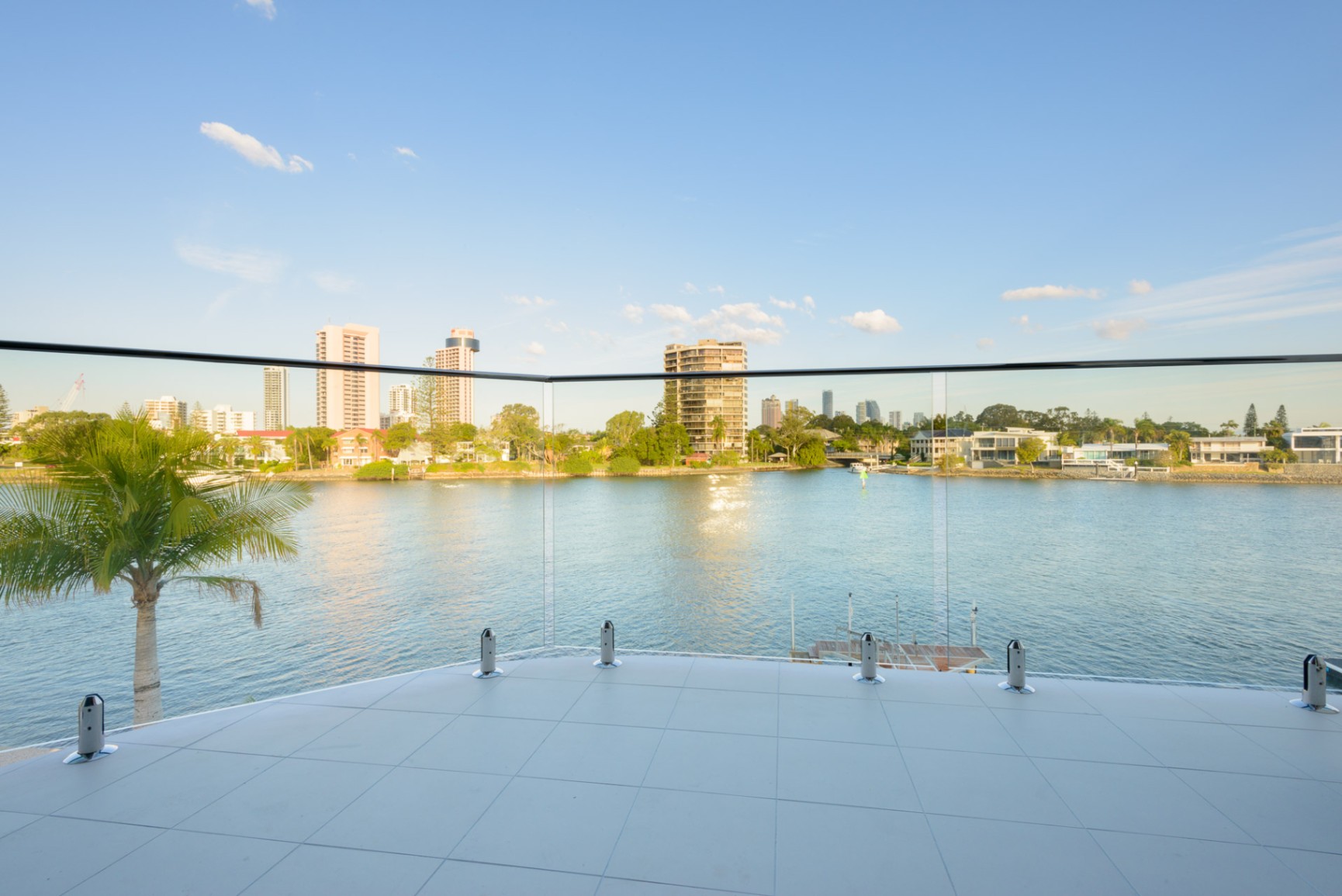 Waterfront home deck