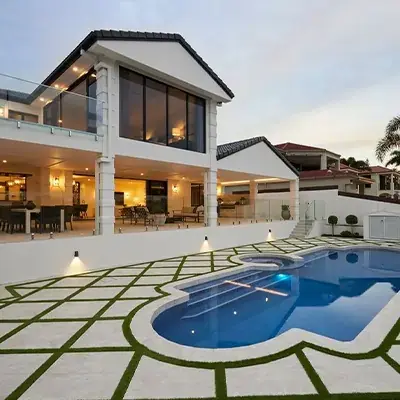 luxury home with a pool