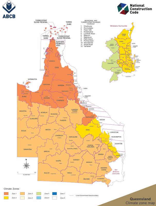 QLD climate zone map