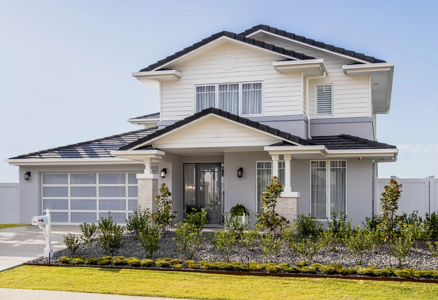 Hamptons Style luxury home was built at lake Serenity in Helensvale on the Gold Coast QLD