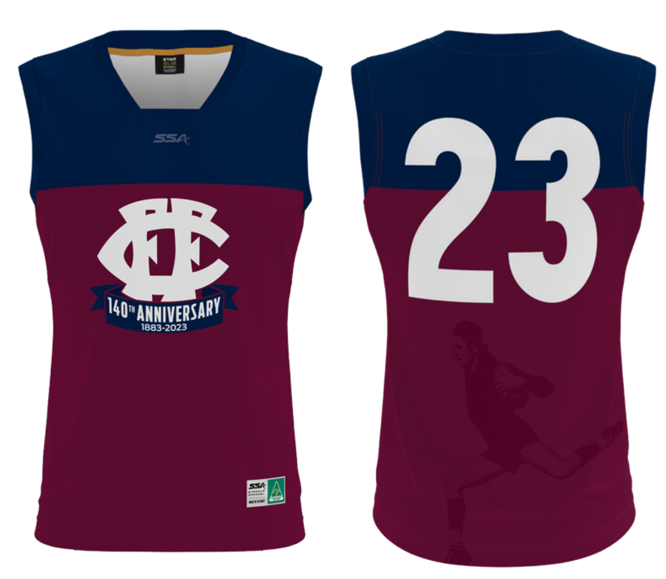 140th Anniversary Heritage Guernsey - Maroon & Blue