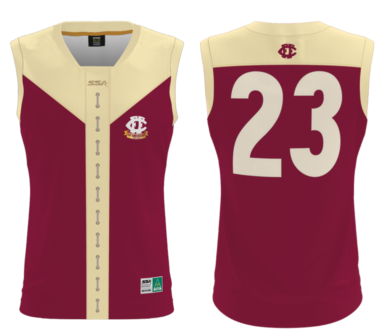 140th Anniversary Heritage Guernsey - Maroon & Chamois