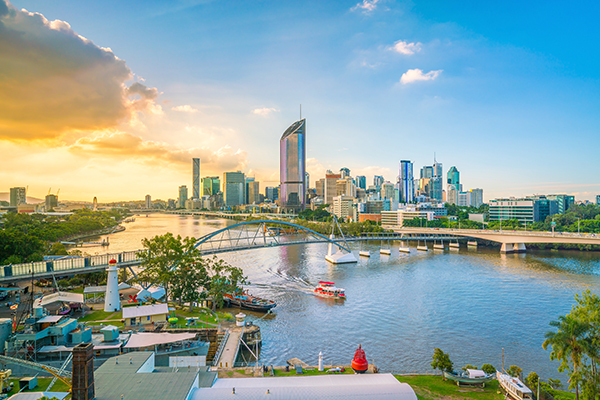 Brisbane city and river