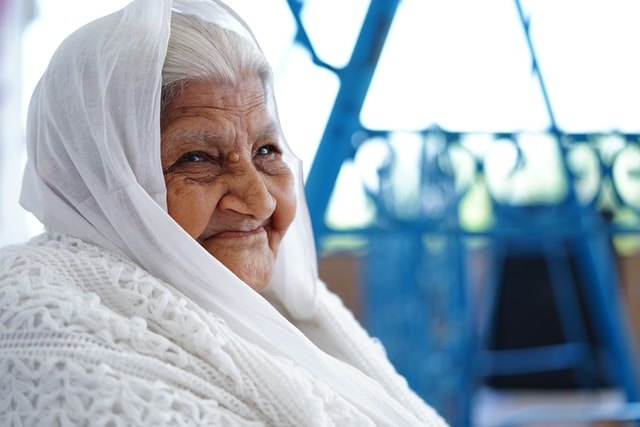 Older lady smiling