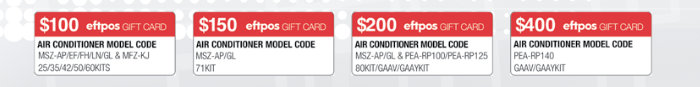 Eligible Mitsubishi Air Conditioners