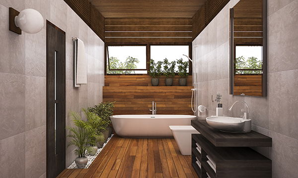Tropical bathroom design