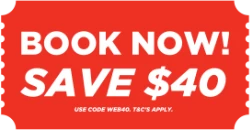 $40 Off to Book Now
