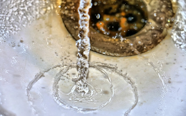 slow draining water in a sink